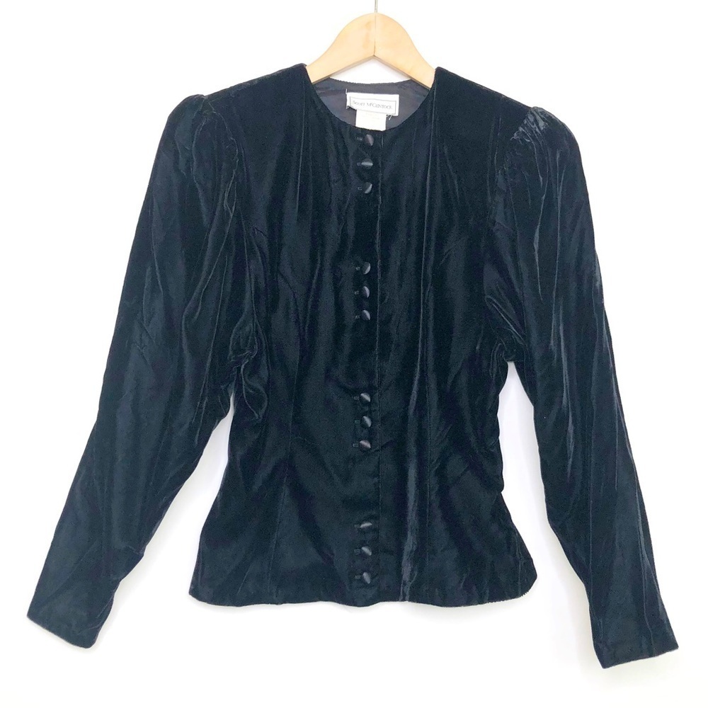 Scott McClintock Black velvet vintage jacket